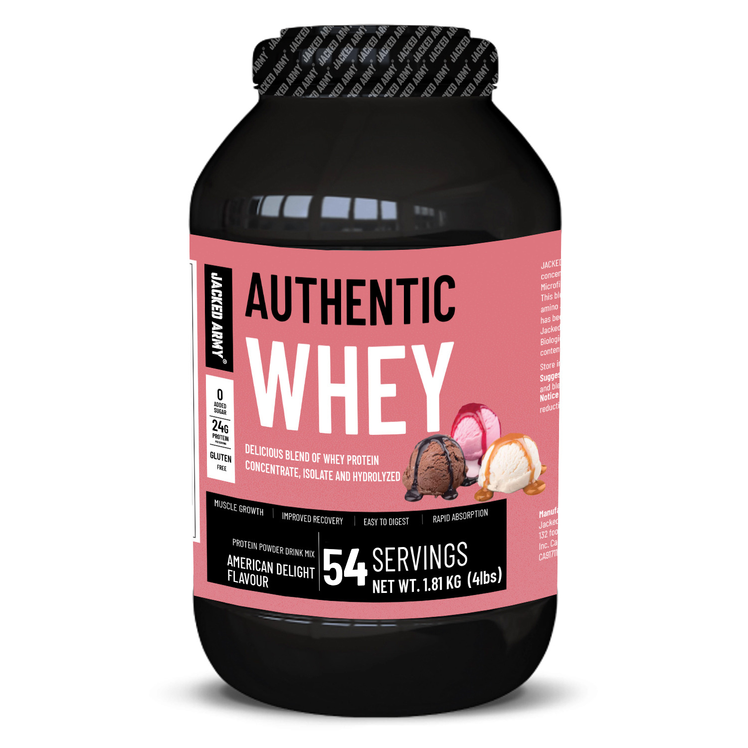 Authentic whey protein (Blend of concentrate , Isolate and Hydrolyzed)